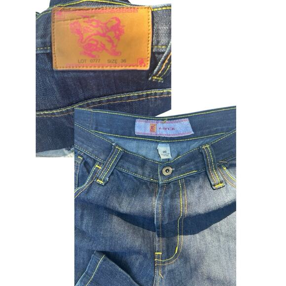 Vintage Japanese Embroidered Geisha Jeans Men’s Size 36 Y2K Streetwear Art Denim - Picture 2 of 6